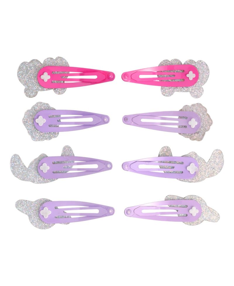 Stitch Hair Clip 8-Piece Set Official License, Snap Back Clips for Hair, Lilo and Stitch Accessories, Small Gifts