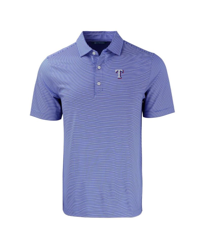 Men's Royal Texas Rangers Forge Eco Double Stripe Stretch Polo