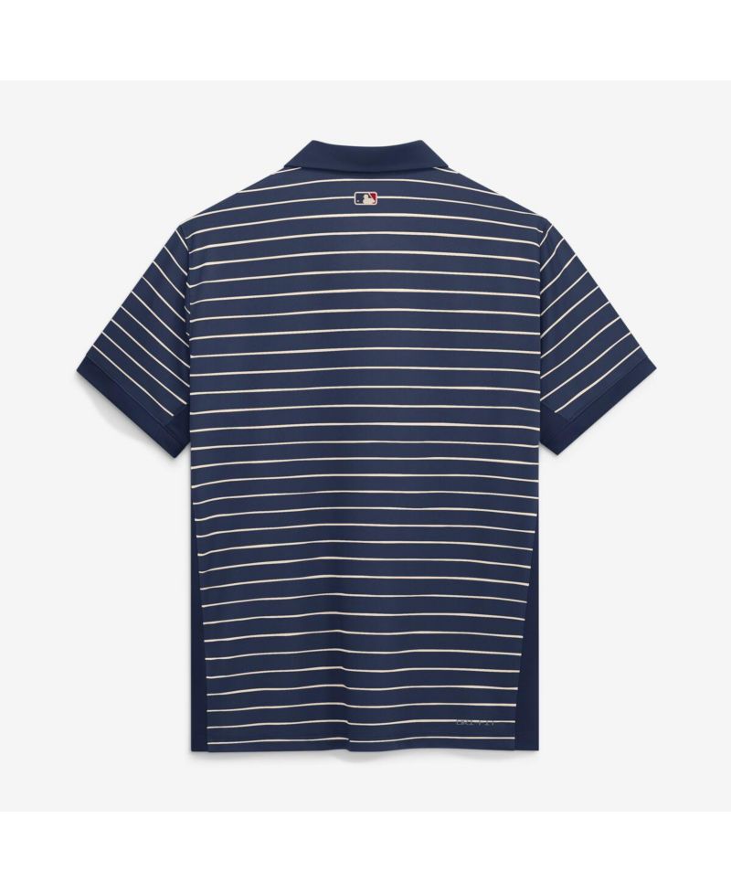 Men's Navy/Cream Cleveland Guardians Authentic Collection City Connect Striped Victory Dri-FIT Polo Shirt