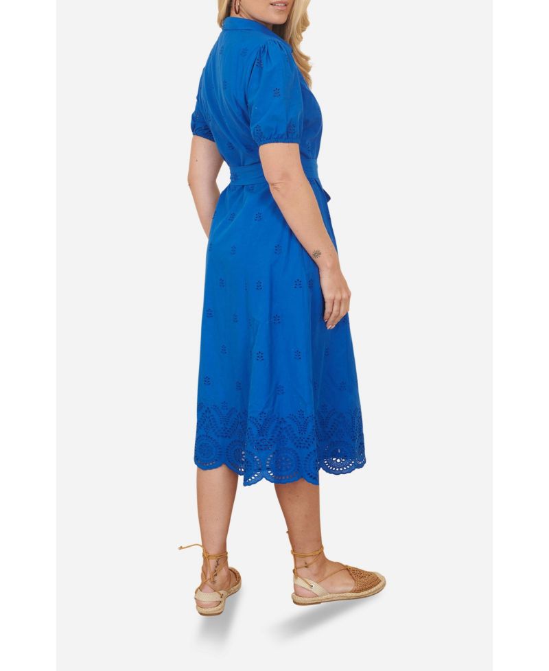 Women's Cotton Shirt Midi Dress