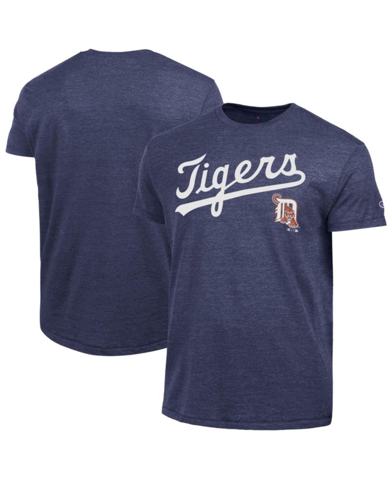 Men's Detroit Tigers Cooperstown Wordmark Lockup Tri-Blend T-Shirt