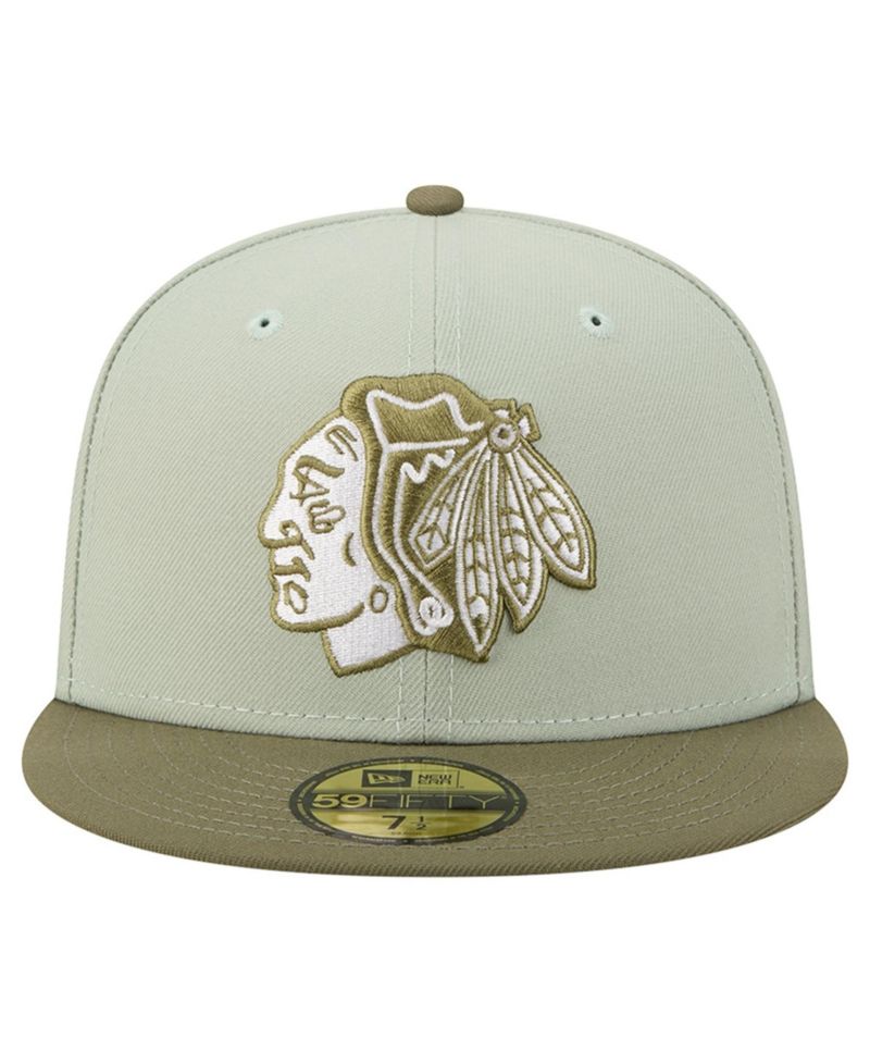 Men's Sage Green/Olive Chicago Blackhawks Color Pack 59FIFTY Fitted Hat