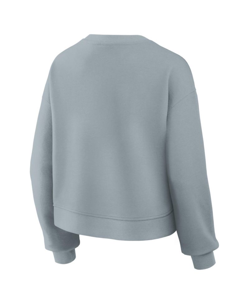 Women's Blue Buffalo Bills Oversized Clutch Tri-Blend Sweatshirt