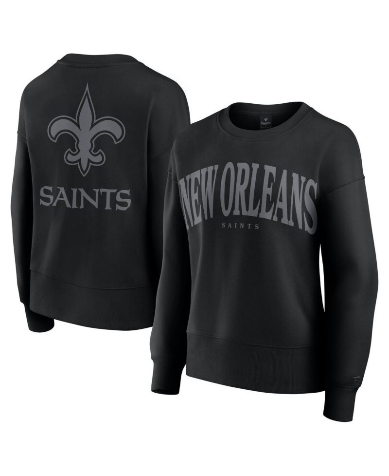 Women's Black New Orleans Saints Elements Pullover Sweatshirt