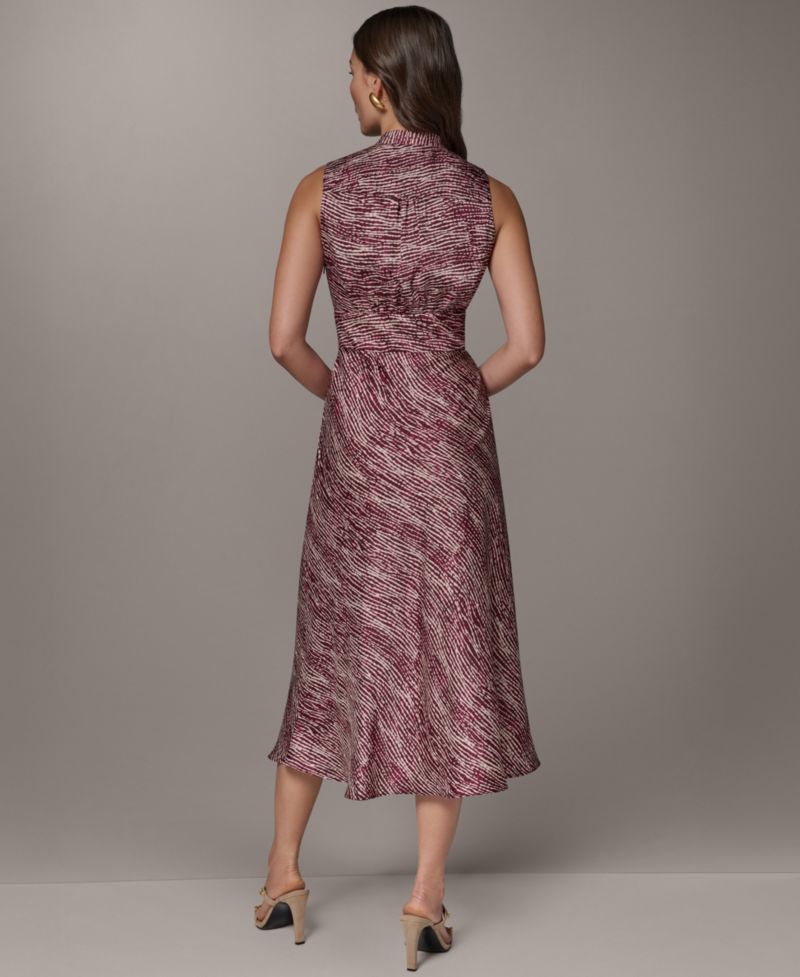 Women's Sleeveless Printed Midi Dress