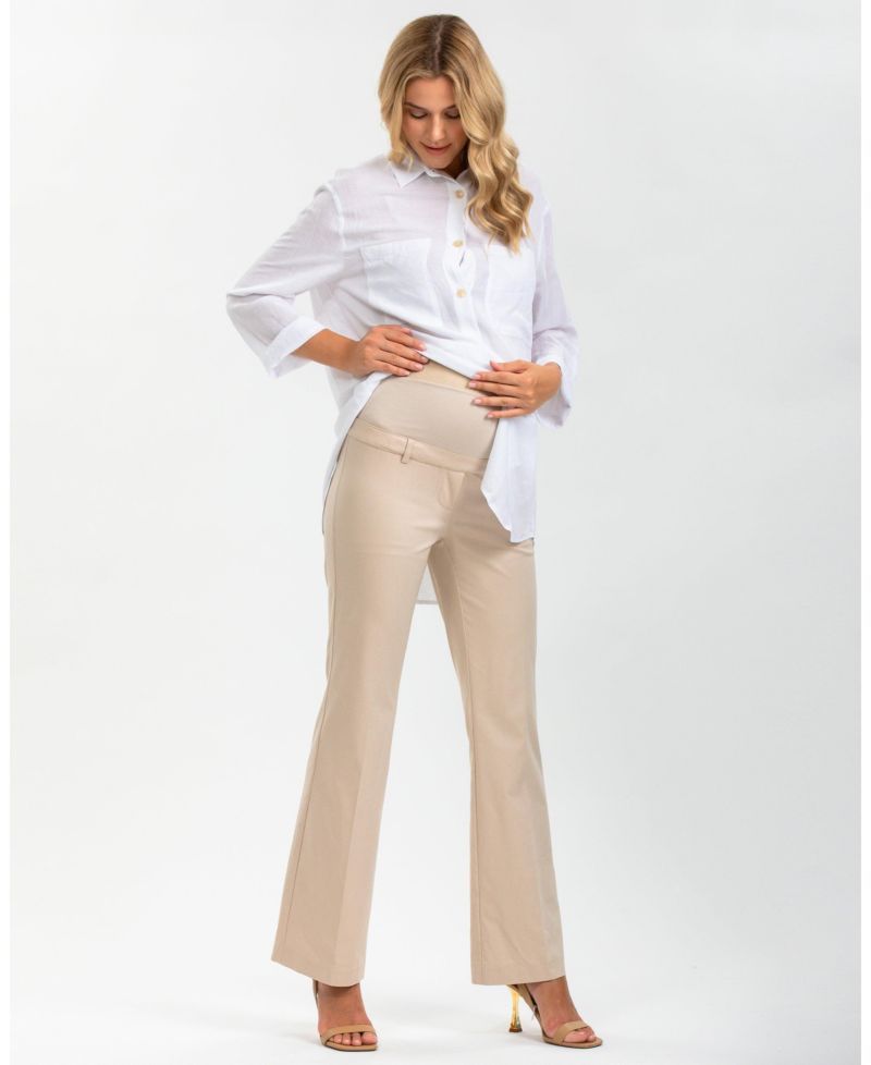 Maternity Pull-On Flare Stretch Pants in Length