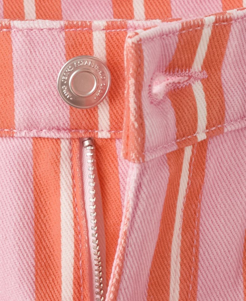 Women's Straight-Fit Striped Bermuda Shorts