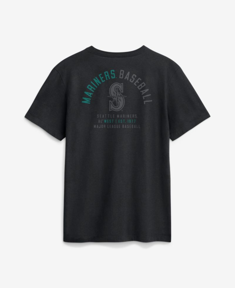 Men's Black Seattle Mariners Split Logo T-Shirt