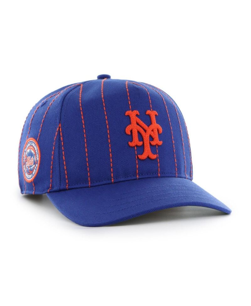 x Rawlings Men's Royal New York Mets Pinstripe Hitch Adjustable Hat
