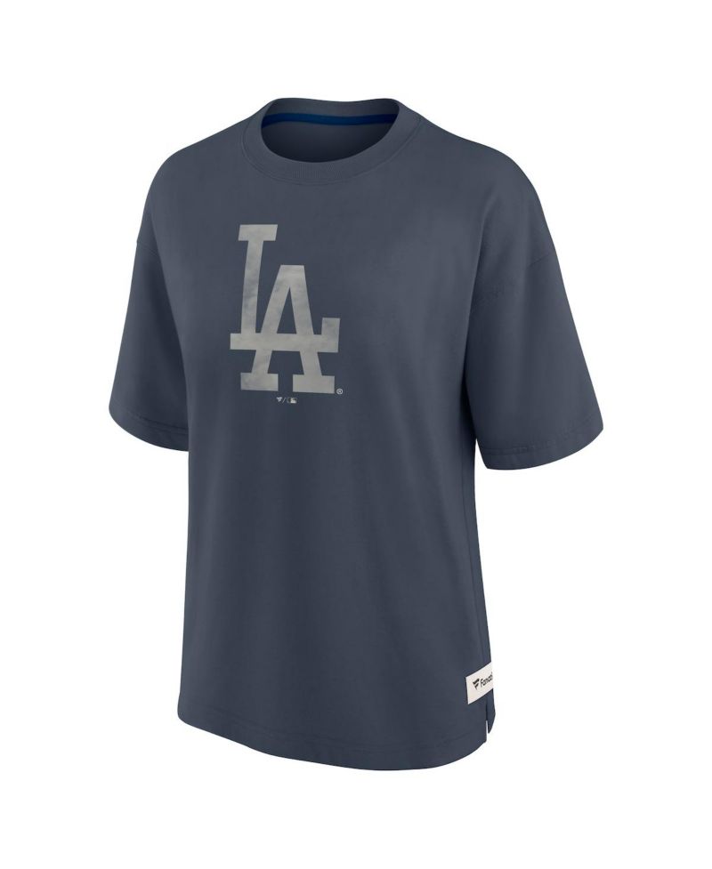 Women's Blue Los Angeles Dodgers Elements Raw Edge Future Ground T-Shirt