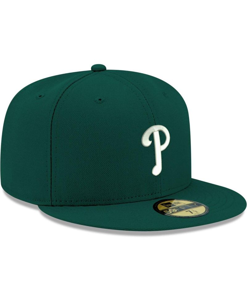 Men's Green Philadelphia Phillies White Logo 59FIFTY Fitted Hat