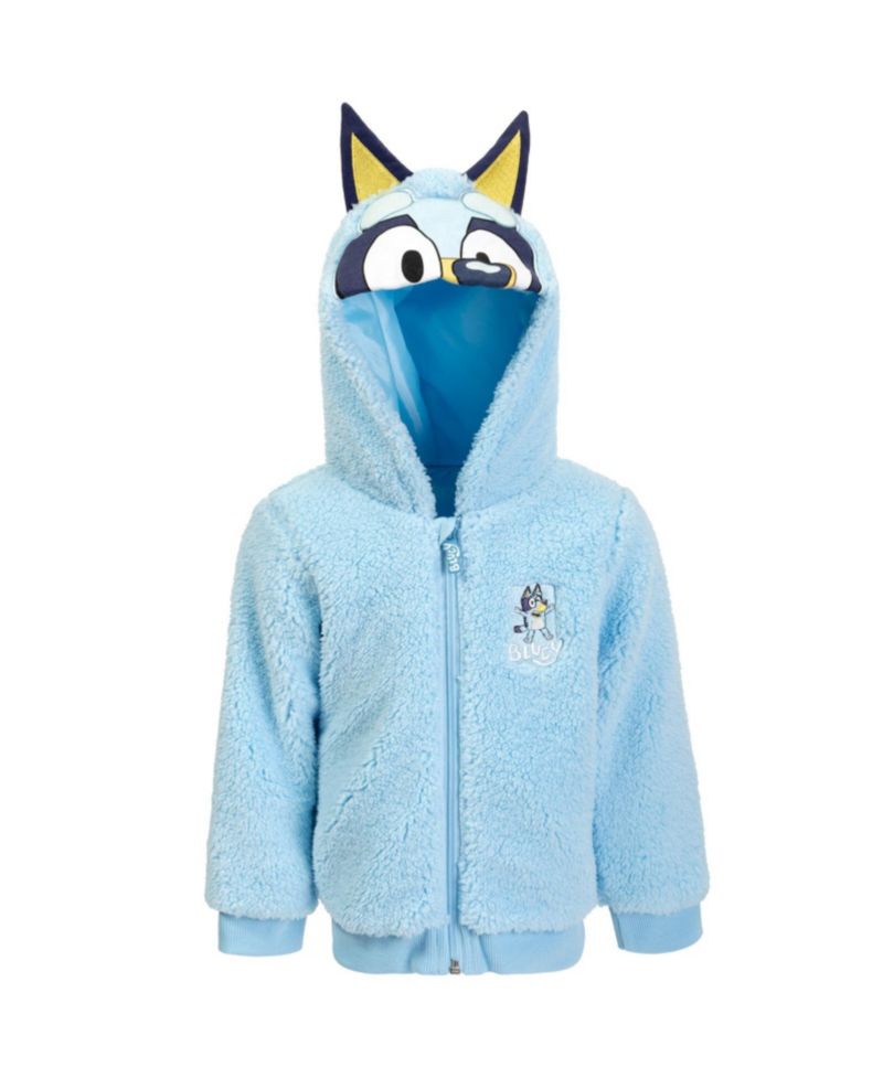 Toddler Boys Bingo Cozy Sherpa Zip Up Cosplay Hoodie