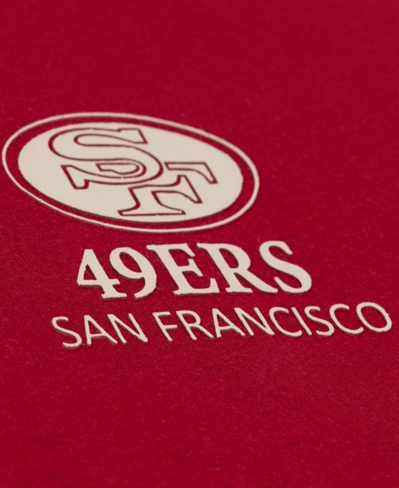 Men's Scarlet San Francisco 49ers Core Essentials Micro Logo Fleece Sweatshirt