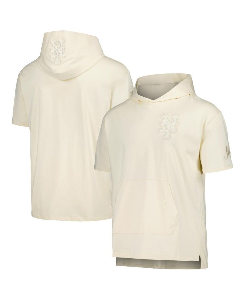 Men's Cream New York Mets Neutral Hoodie T-Shirt