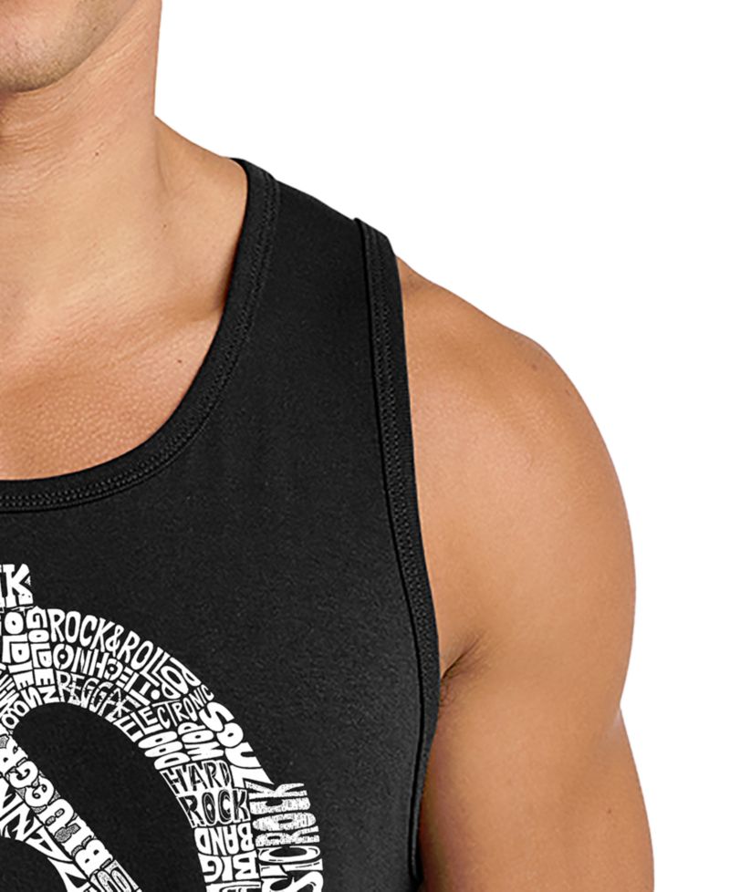 Men's Record Adapter Word Art Graphic Tank Top