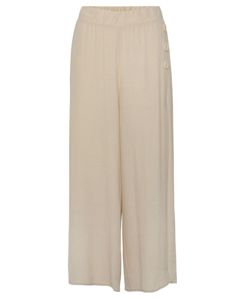 Women's Viscose Side Slit Wide Leg Everyday Comfort Pants