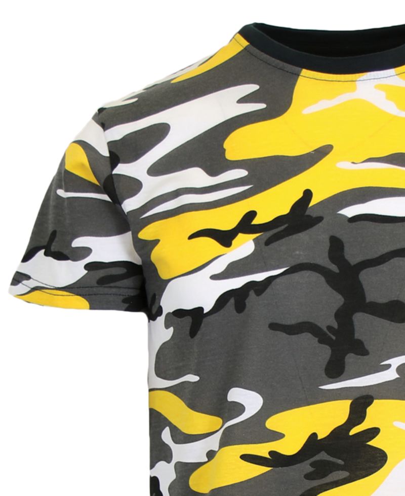 Men's Camo Printed Short Sleeve Crew Neck T-shirt, Pack of 3