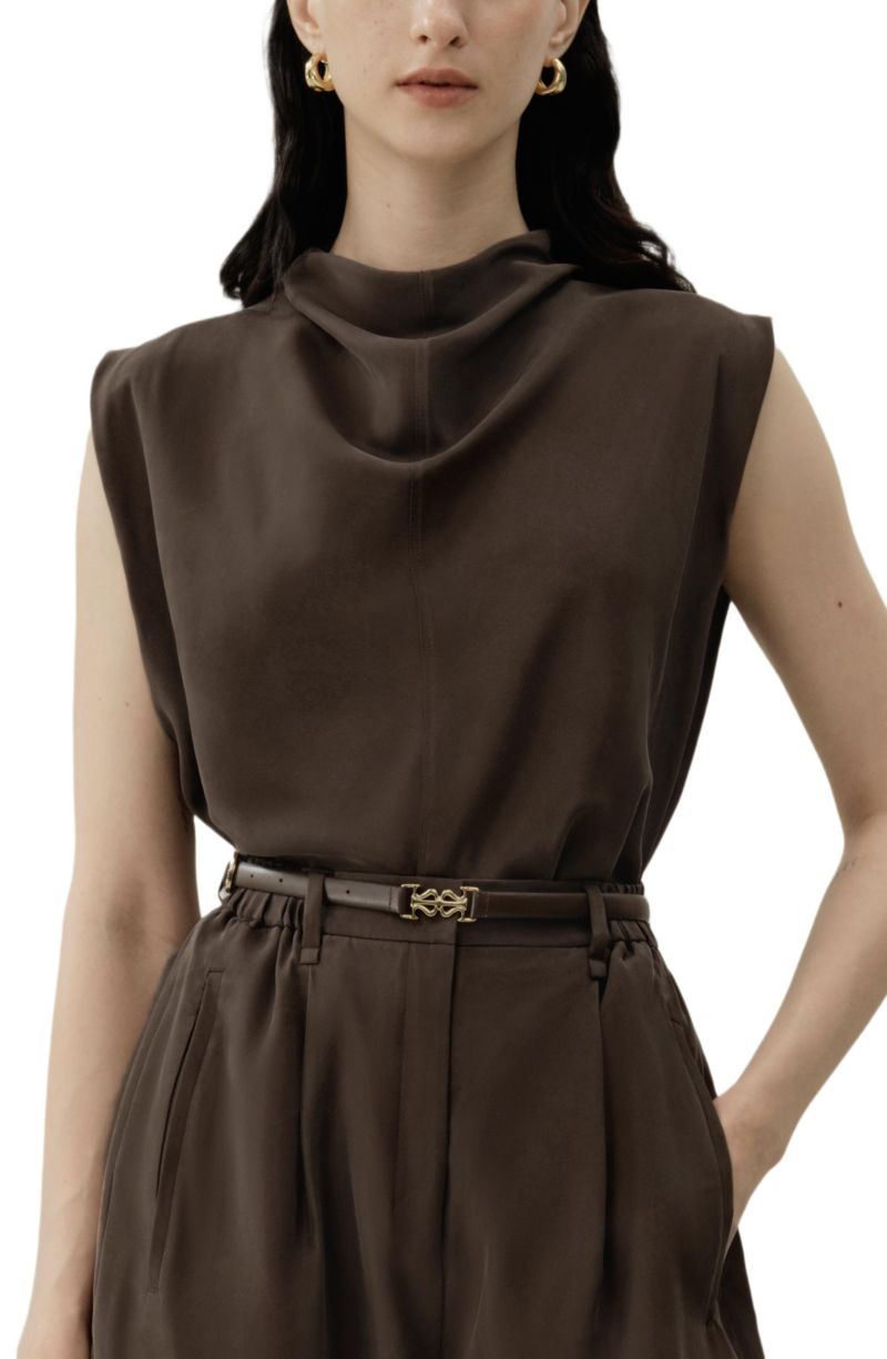 Women's Silk Habotai Sleeveless Top