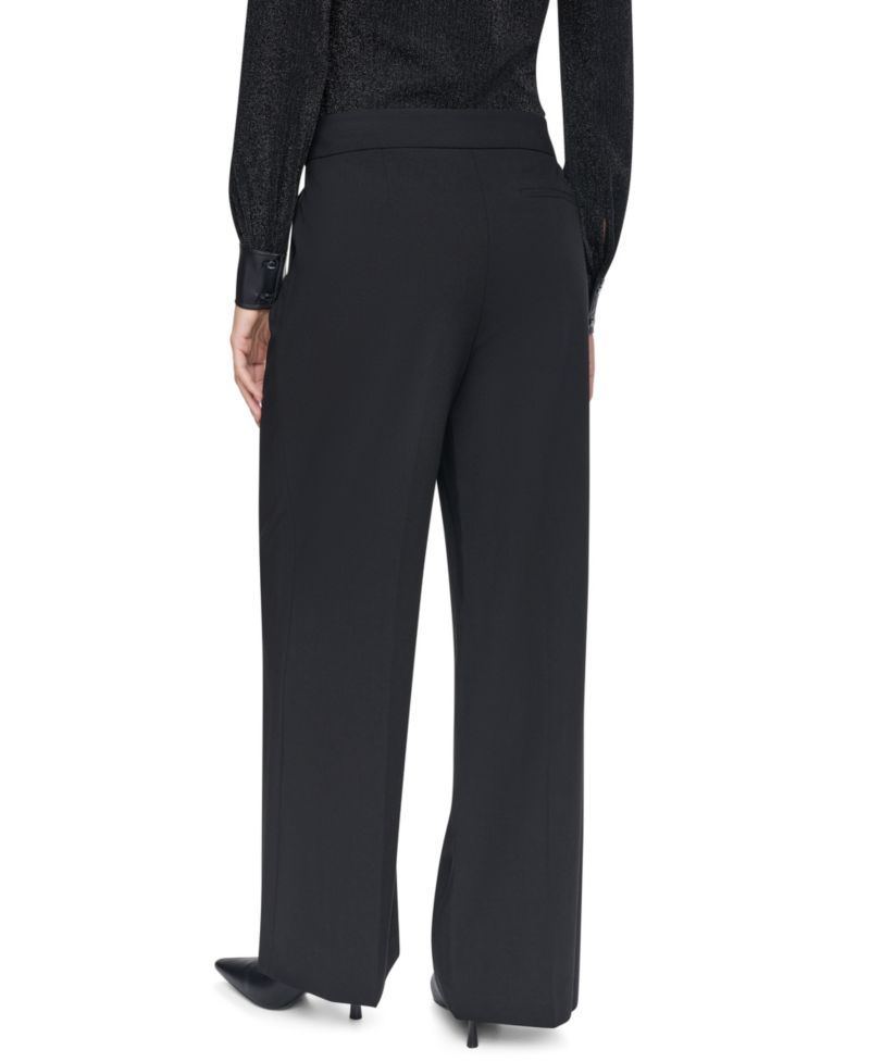 Women's High-Waisted Wide-Leg Belted Pants