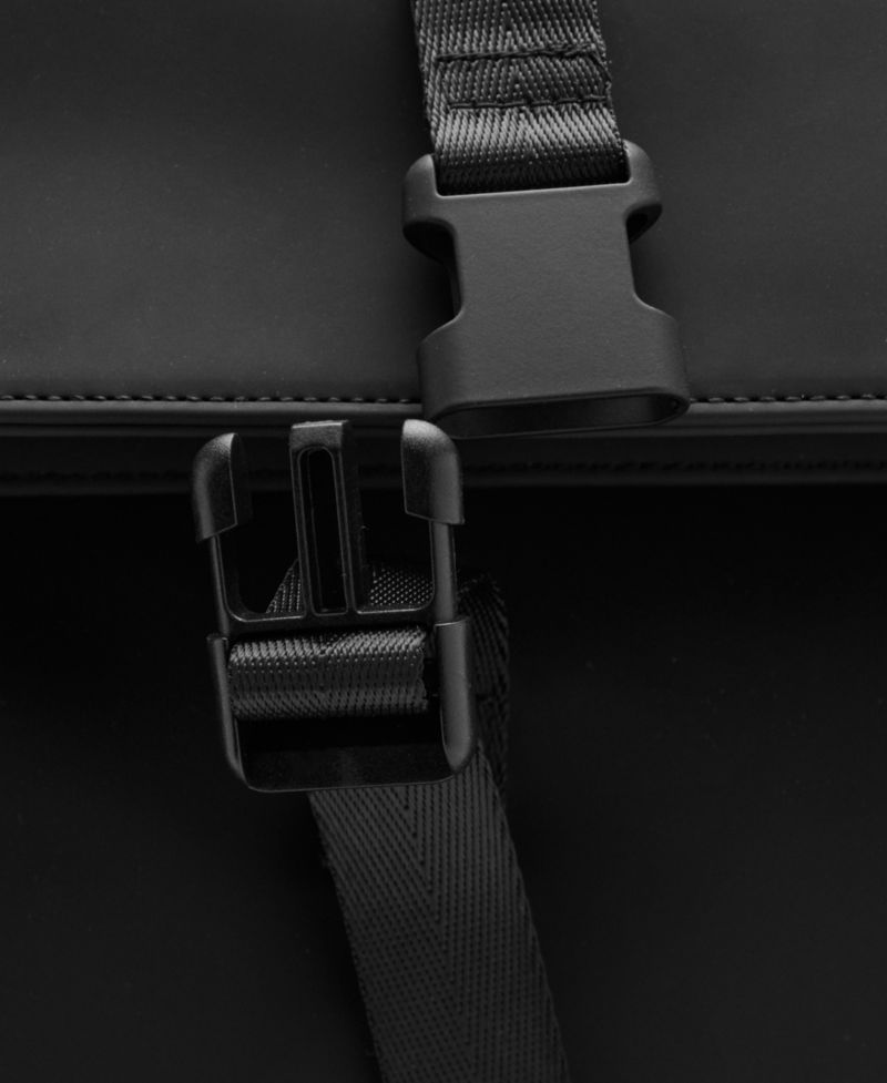Men's Flap Closure Rubberized Backpack