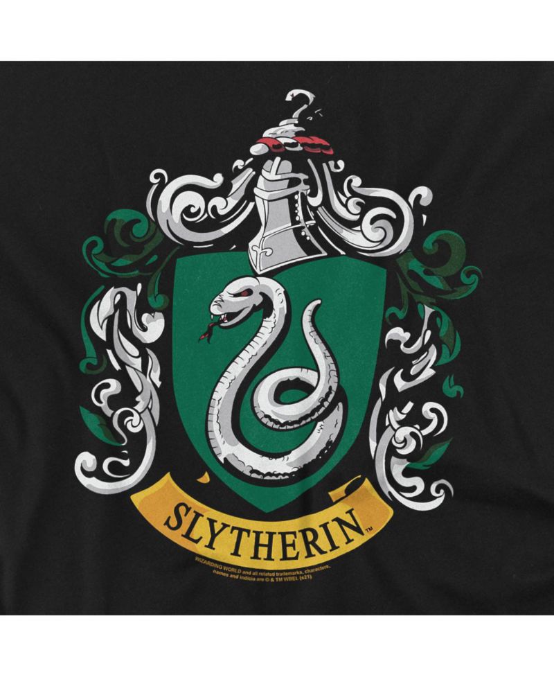 Men's Slytherin Crest Graphic Crewneck Long-Sleeve Sweatshirt