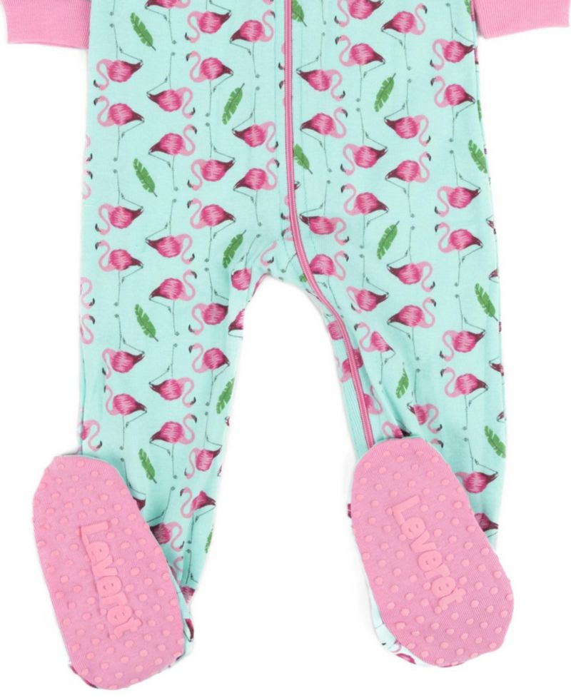 Baby Girls Matching Family One-Piece Cotton Sleep 'n Play Footed Pajamas - Animals and Wildlife Prints