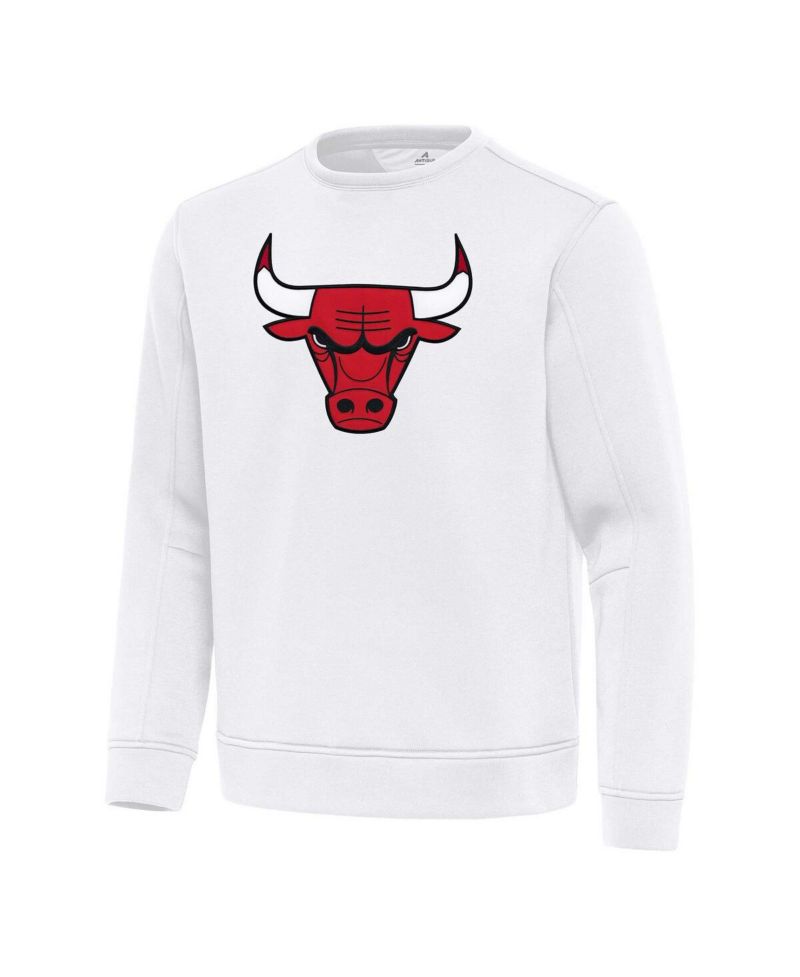Men's White Chicago Bulls Relevant Pullover Sweatshirt