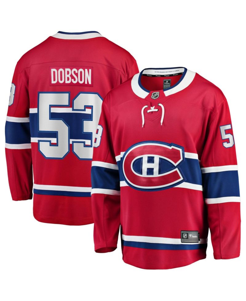 Men's Noah Dobson Red Montreal Canadiens Home Breakaway Jersey