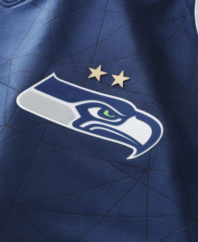 Big Boys and Girls College Navy Seattle Seahawks Football x Football V-Neck Fan Jersey