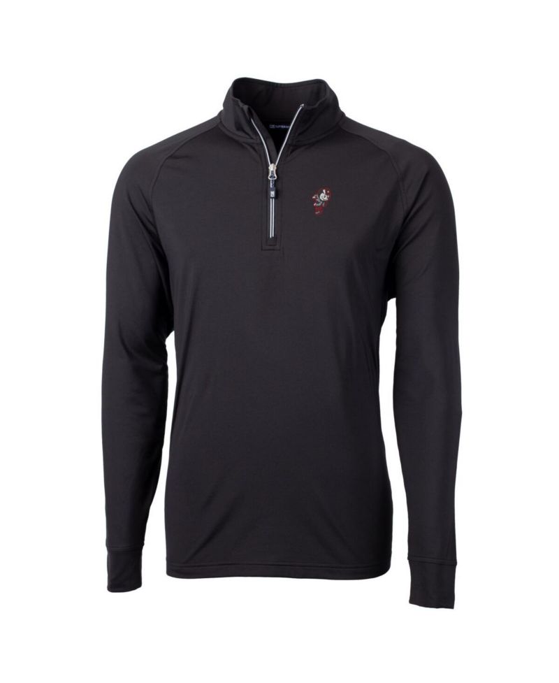 Men's Black Ohio State Buckeyes Adapt Knit Stretch Quarter-Zip Pullover Top