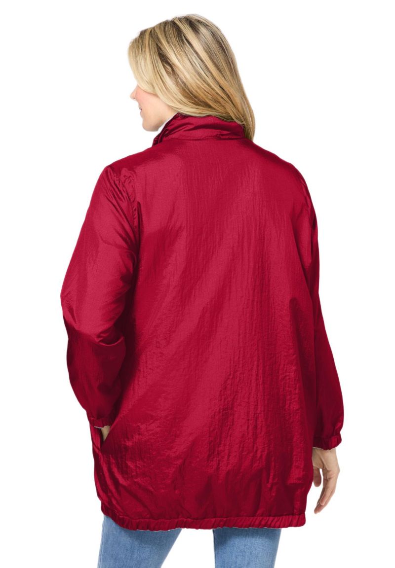 Plus Size Fleece Nylon Reversible Jacket