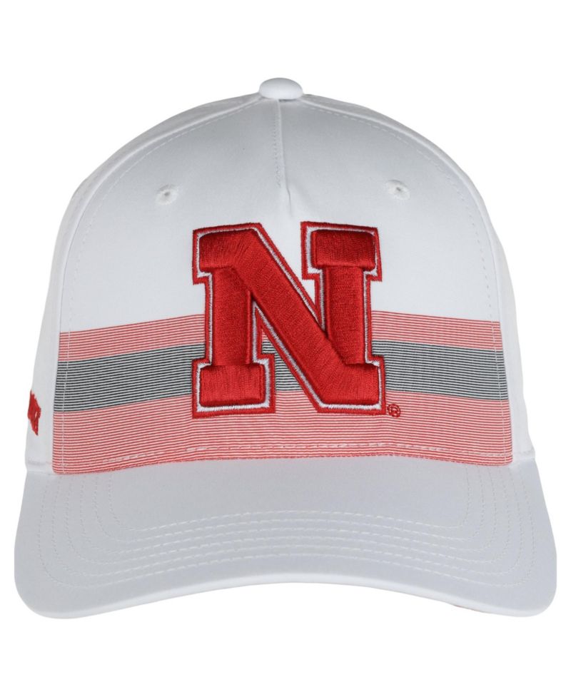 Men's and Women's White Nebraska Huskers The Sideline Adjustable Hat