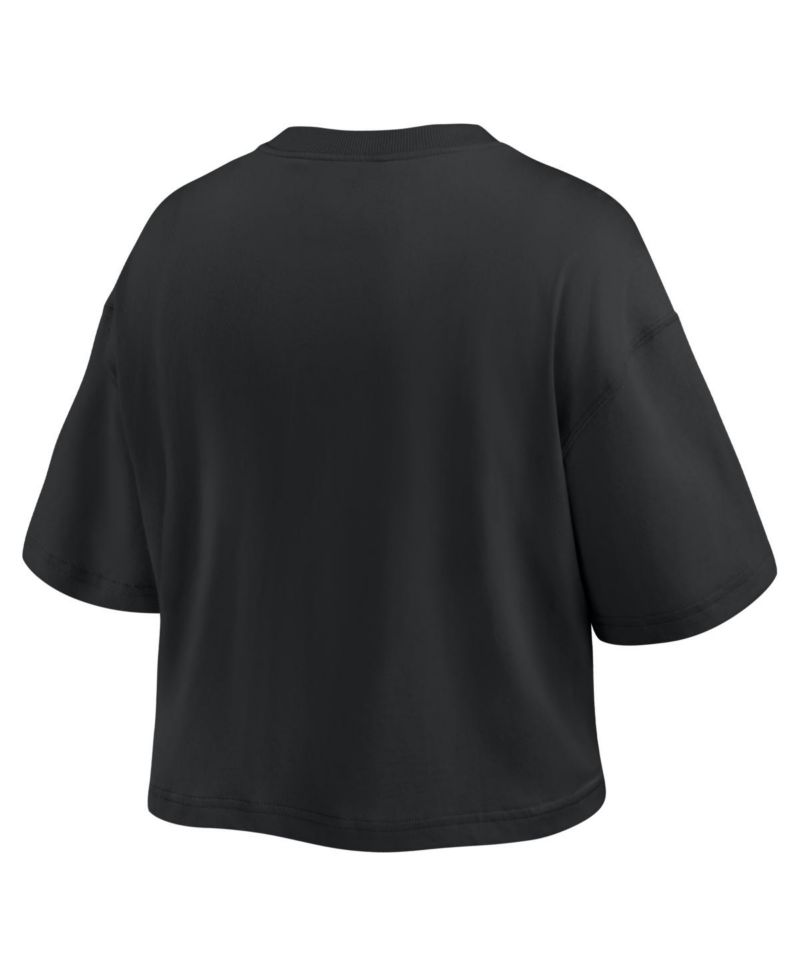 Women's New York Yankees Blackout Wave Cropped Top