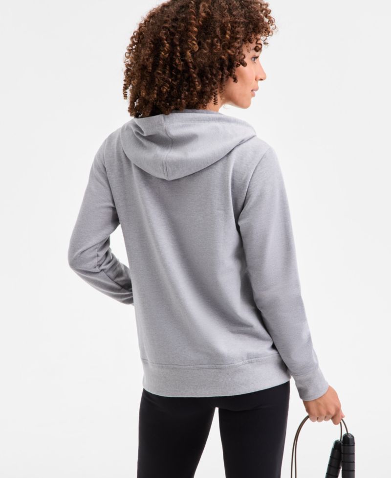 Women's Relaxed Zip-Front Long-Sleeve Fleece Hoodie