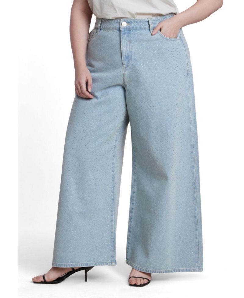 Women's Plus Size Embellished Rhinestone Jeans