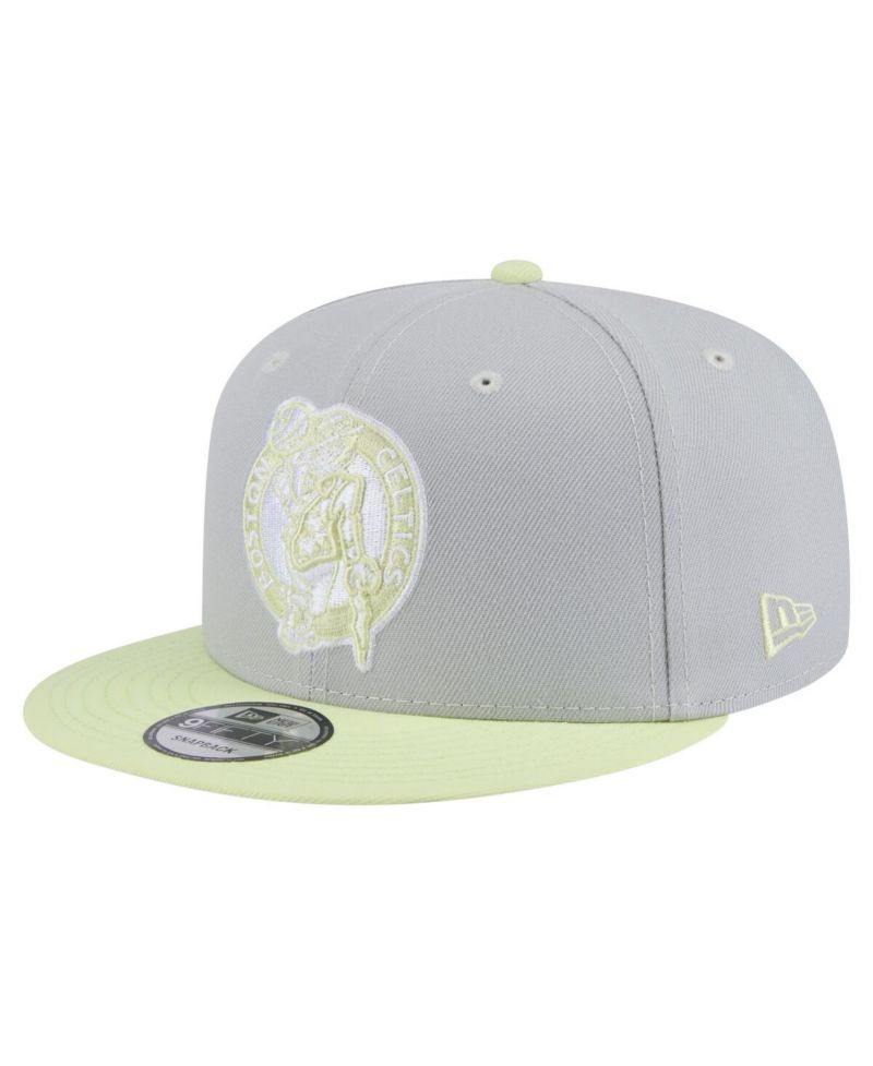 Men's Gray/Yellow Boston Celtics Color Pack Two-Tone 9FIFTY Snapback Hat