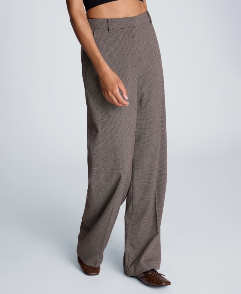 Women's High-Waisted Wide-Leg Slash-Pocket Pants