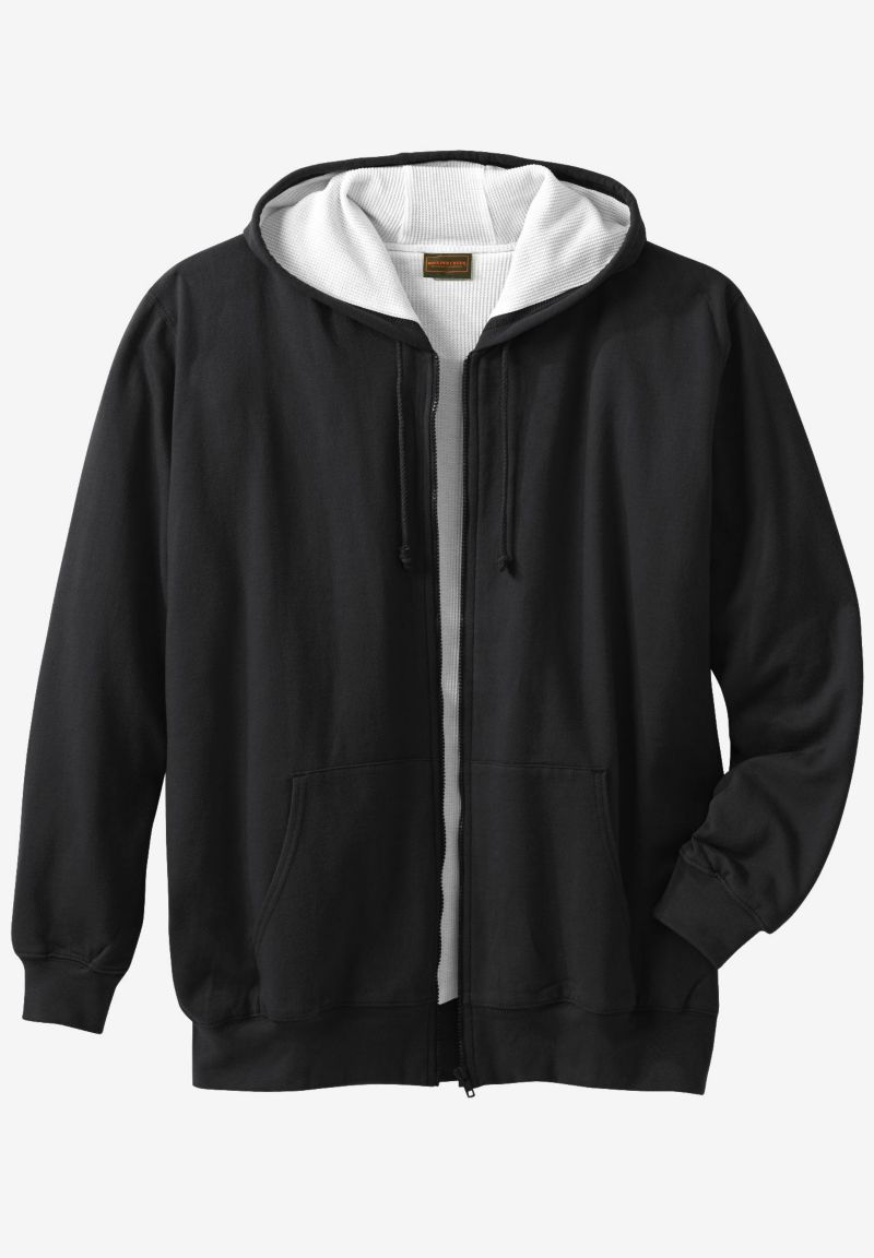 Men's by KingSize Full-Zip Thermal Hoodie