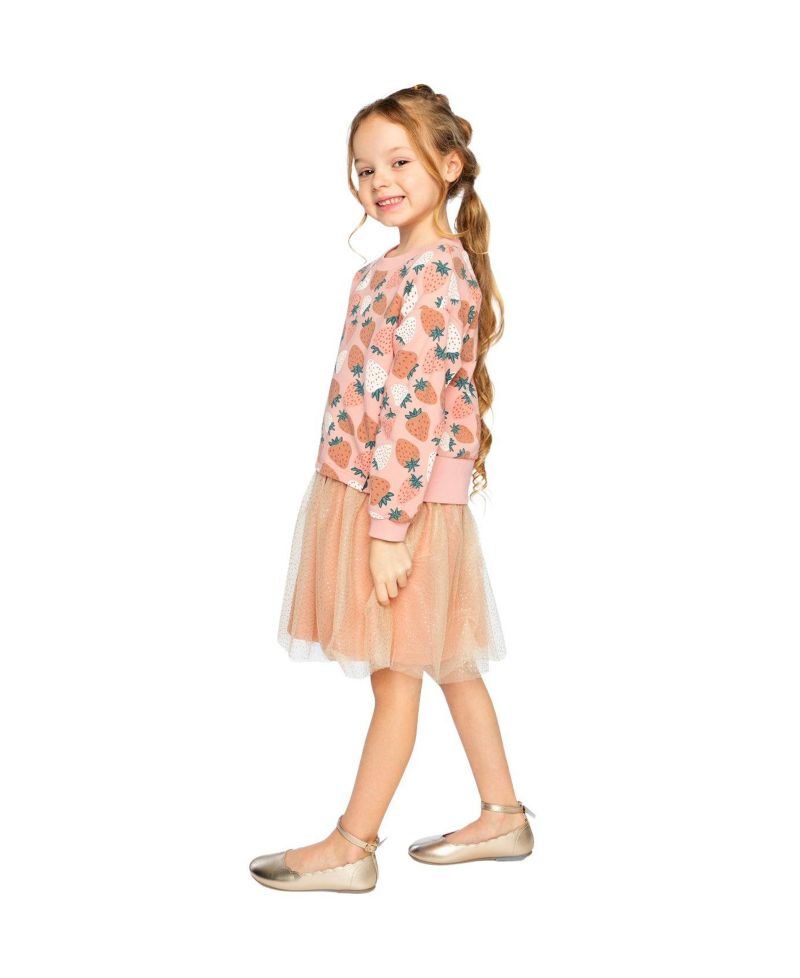 Big Girls (6-12) Bi-Material Dress