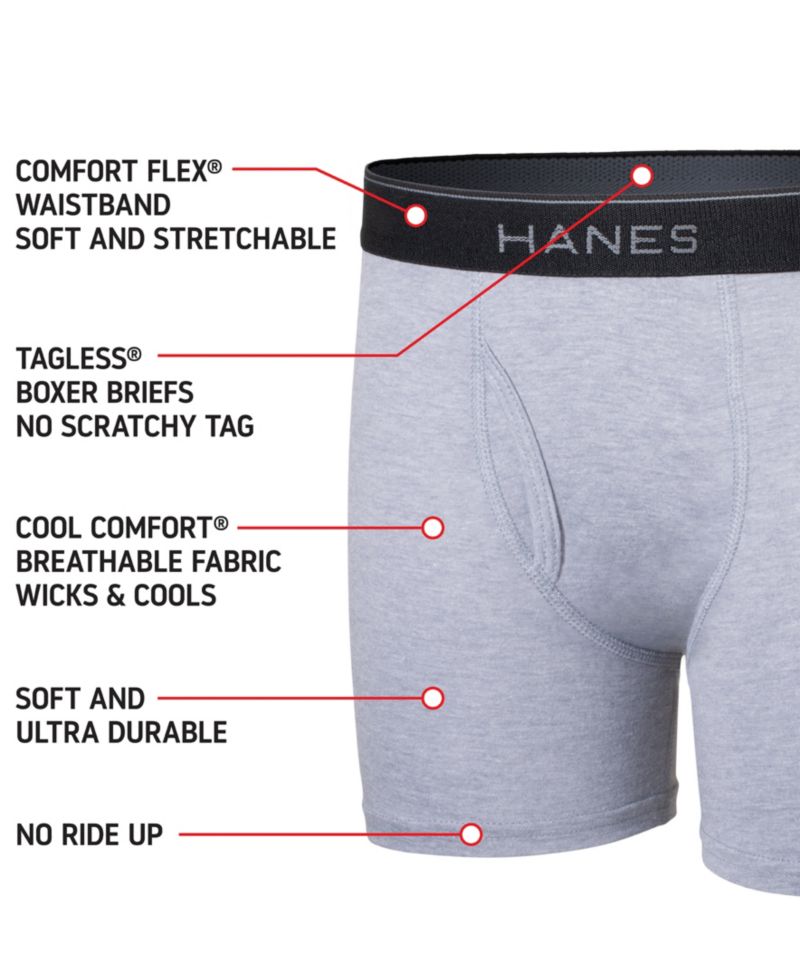 Big Boys Ultimate Cotton Blend Boxer Briefs, Pack of 5