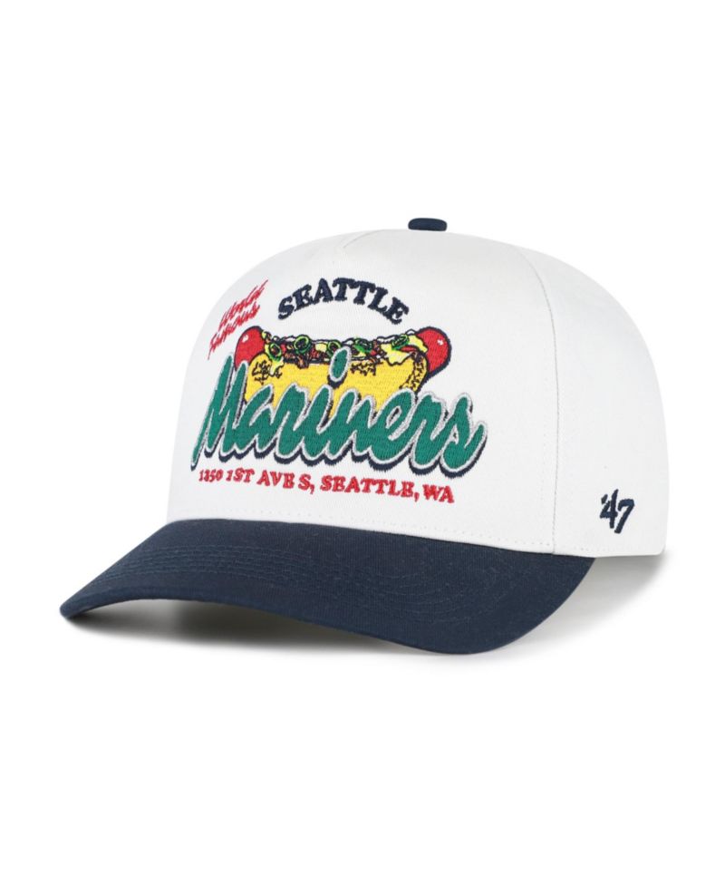Men's '47 White/Navy Seattle Mariners Glizzy Collection Hitch Adjustable Hat