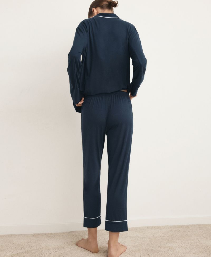 Women's Two-Piece Piping Detail Pajamas