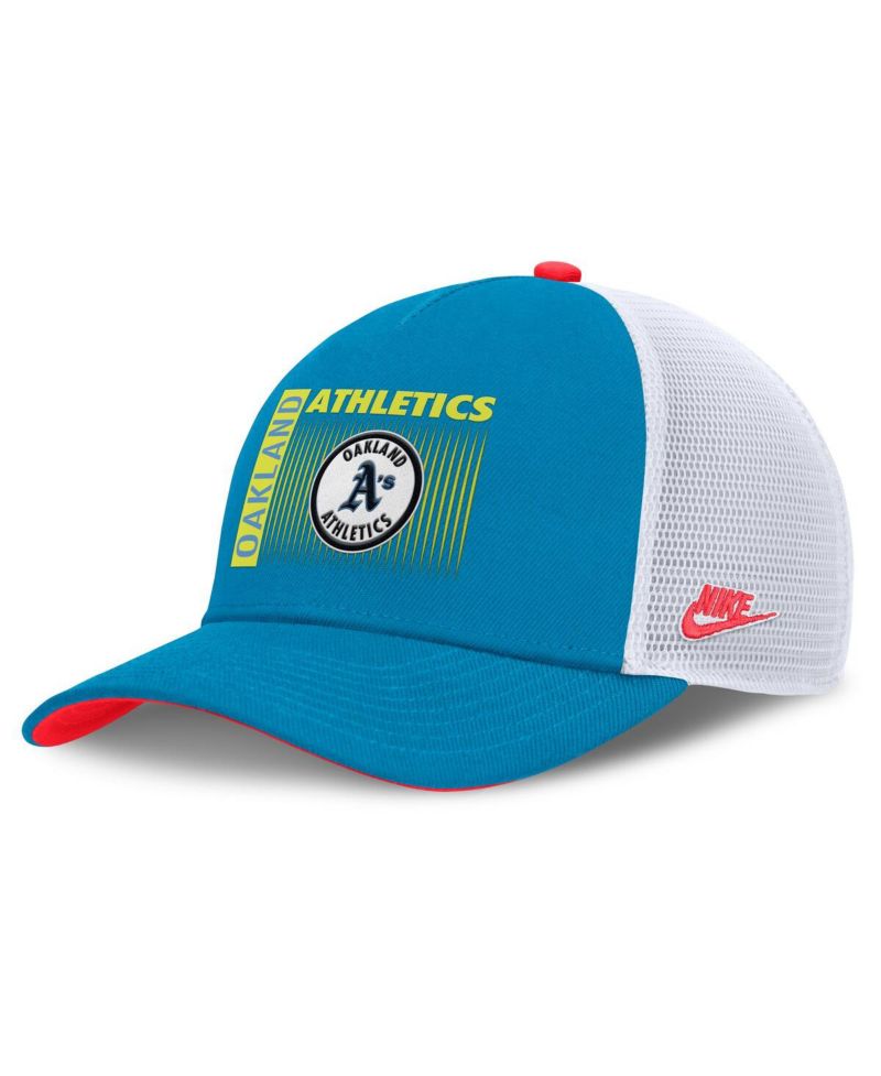 Men's Teal Athletics Neon 90s Rise Structured Performance Adjustable Trucker Hat