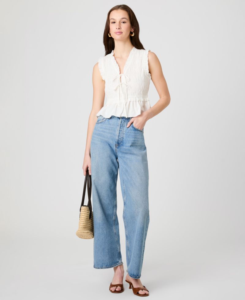 Women's V-Neck Tie-Front Top
