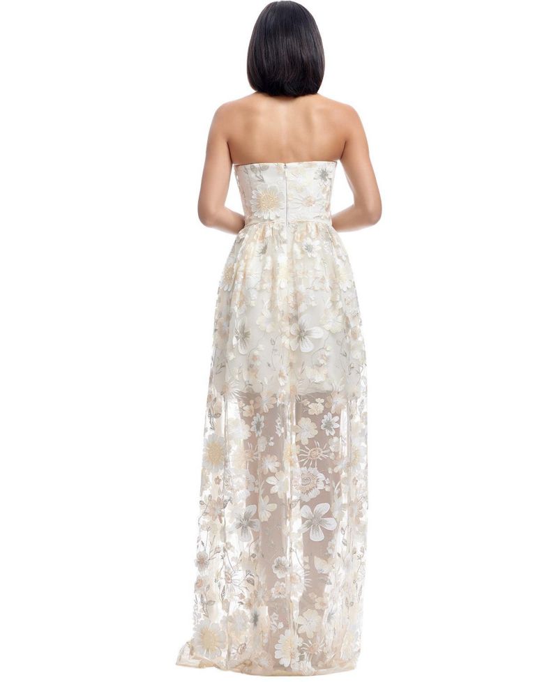 Women's Audrina Floral Strapless Gown