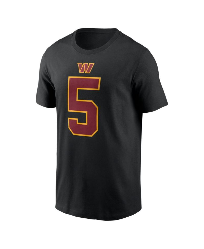 Men's Jayden Daniels Black Washington Commanders Name and Number T-Shirt
