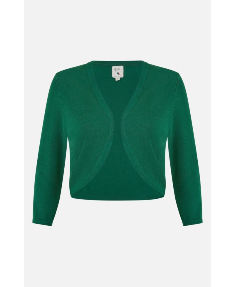 Women's 3/4 Sleeve Knitted Curve Bolero