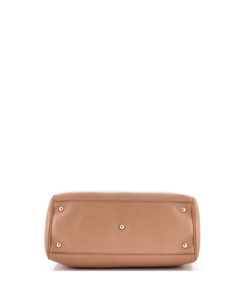 Medium Bamboo Shopper Tote Leather