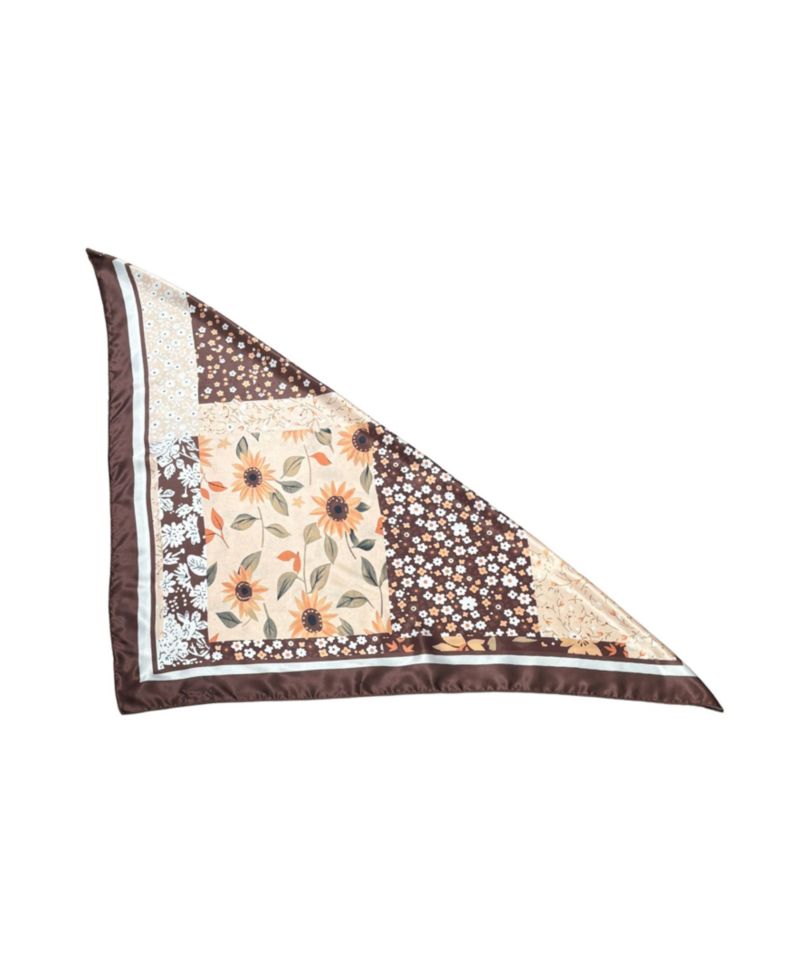 Floral Satin Square Scarf