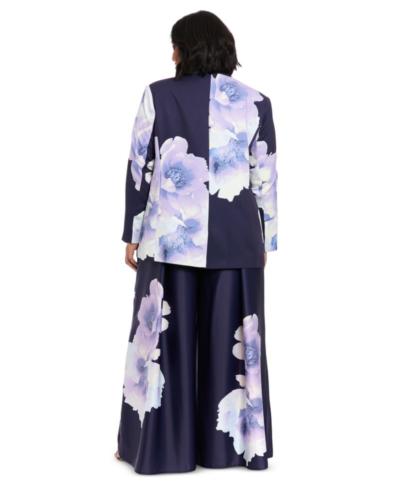 Plus Size Floral-Print Jacket